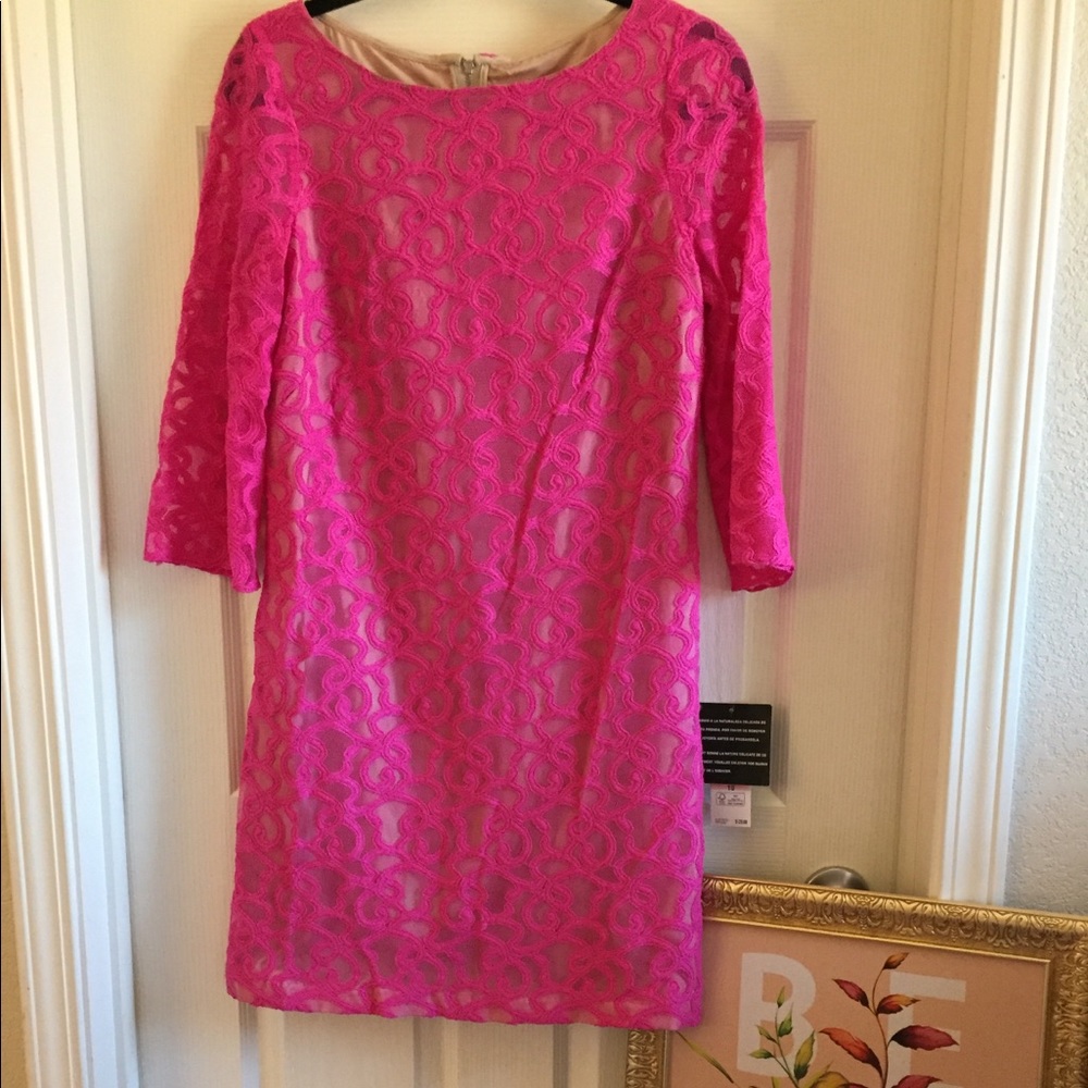 NWT Nine West Pink Lace Dress